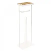 5FIVE Portarotolo 174679A Bianco in Metallo 60 cm
