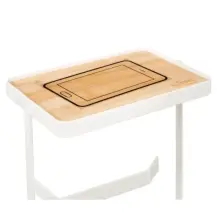 5FIVE Portarotolo 174679A Bianco in Metallo 60 cm