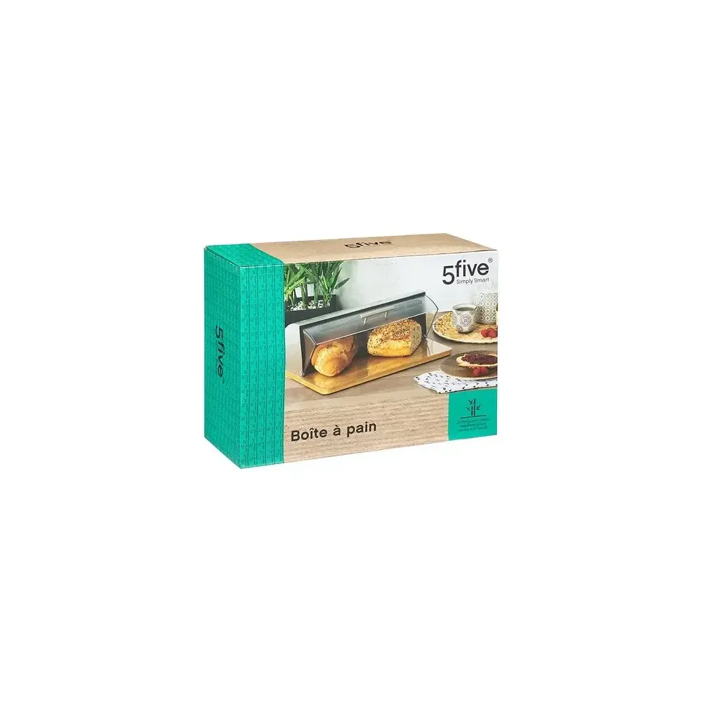 5Five Scatola Porta Pane Cranberry in acciaio inox