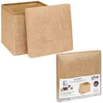 5Five Pouf Pieghevole 31x31 cm MDF Beige