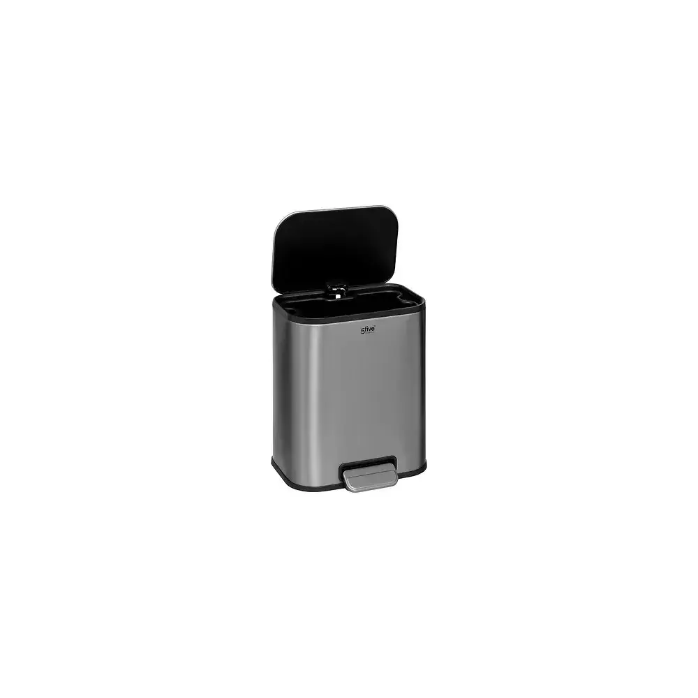 5FIVE Pattumiera a Pedale 5 L Inox Grigio