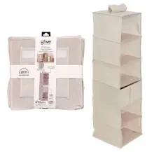 Scarpiera Groomy 6 scomparti beige 127x30 cm