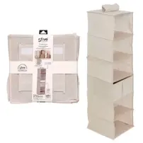 Scarpiera Groomy 6 scomparti beige 127x30 cm