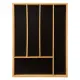 5Five Portacoltelli Bamboo in bambù nero, 5 posti