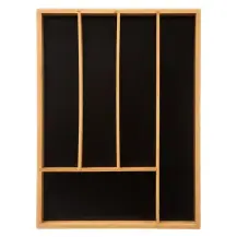 5Five Portacoltelli Bamboo in bambù nero, 5 posti