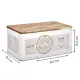 5FIVE Scatola Portapane in latta 33x20x15 cm