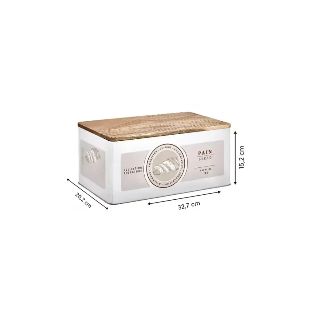 5FIVE Scatola Portapane in latta 33x20x15 cm
