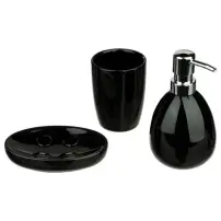 5Five Set 3 Accessori Bagno Sun Nero