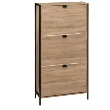 5FIVE Scarpiera Aliaj 3 ripiani 63x24x122 cm beige