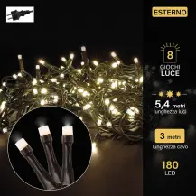 180 led bianco caldo - uso esterno