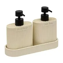 5FIVE Set 2 Dispenser Sapone Beige in Poliresina