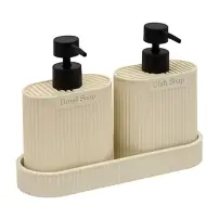 5FIVE Set 2 Dispenser Sapone Beige in Poliresina