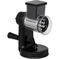 5FIVE Silver Pro Grattugia con Manovella Nero 23,4 cm