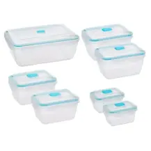 5FIVE Set 7 Contenitori Plastica Trasparente