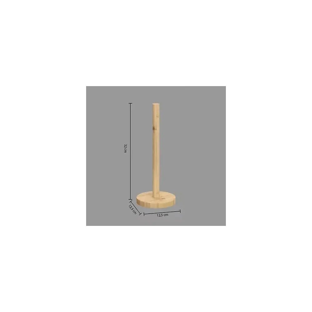 5FIVE Portarotolo Carta Cucina in Bambù H 32 cm