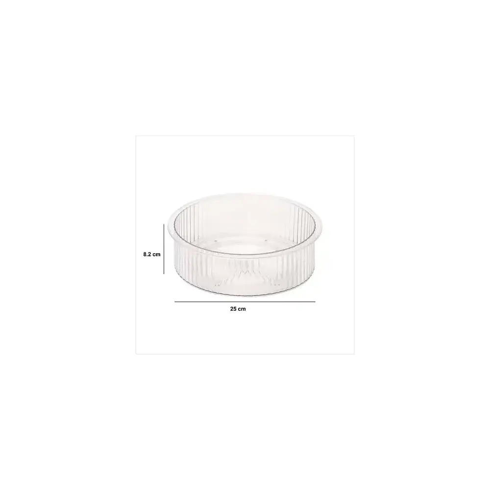 5FIVE Streaks Vassoio Rotante PET Trasparente Ø 25 cm