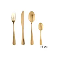 Servizio 16 Posate Acciaio Inox Oro 5FIVE