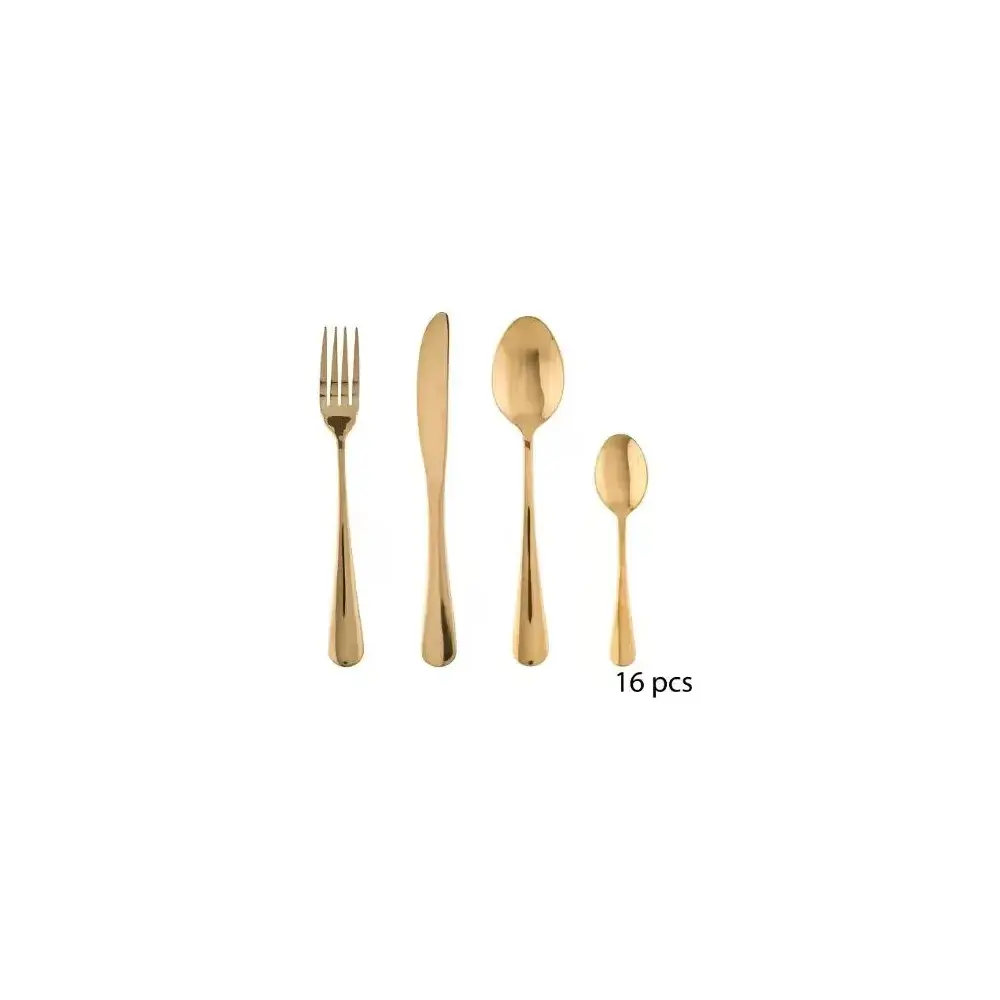 Servizio 16 Posate Acciaio Inox Oro 5FIVE