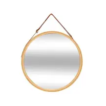 5FIVE Specchio da parete in bamboo Ø38 cm – design rotondo