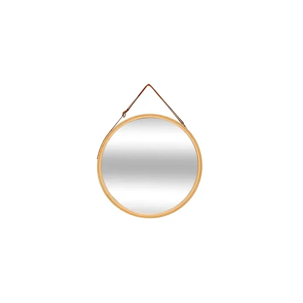 5FIVE Specchio da parete in bamboo Ø38 cm – design rotondo