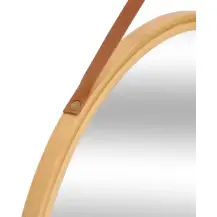 5FIVE Specchio da parete in bamboo Ø38 cm – design rotondo