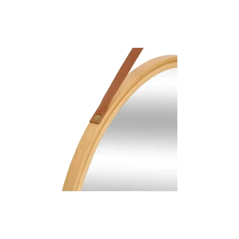 5FIVE Specchio da parete in bamboo Ø38 cm – design rotondo