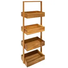 5FIVE Scaffale Acacia 4 Livelli 88x26,8x16 cm