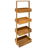 5FIVE Scaffale Acacia 4 Livelli 88x26,8x16 cm