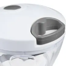 Mini Tritatutto Manuale Gris 5FIVE Polistirene e lame in Acciaio Inox
