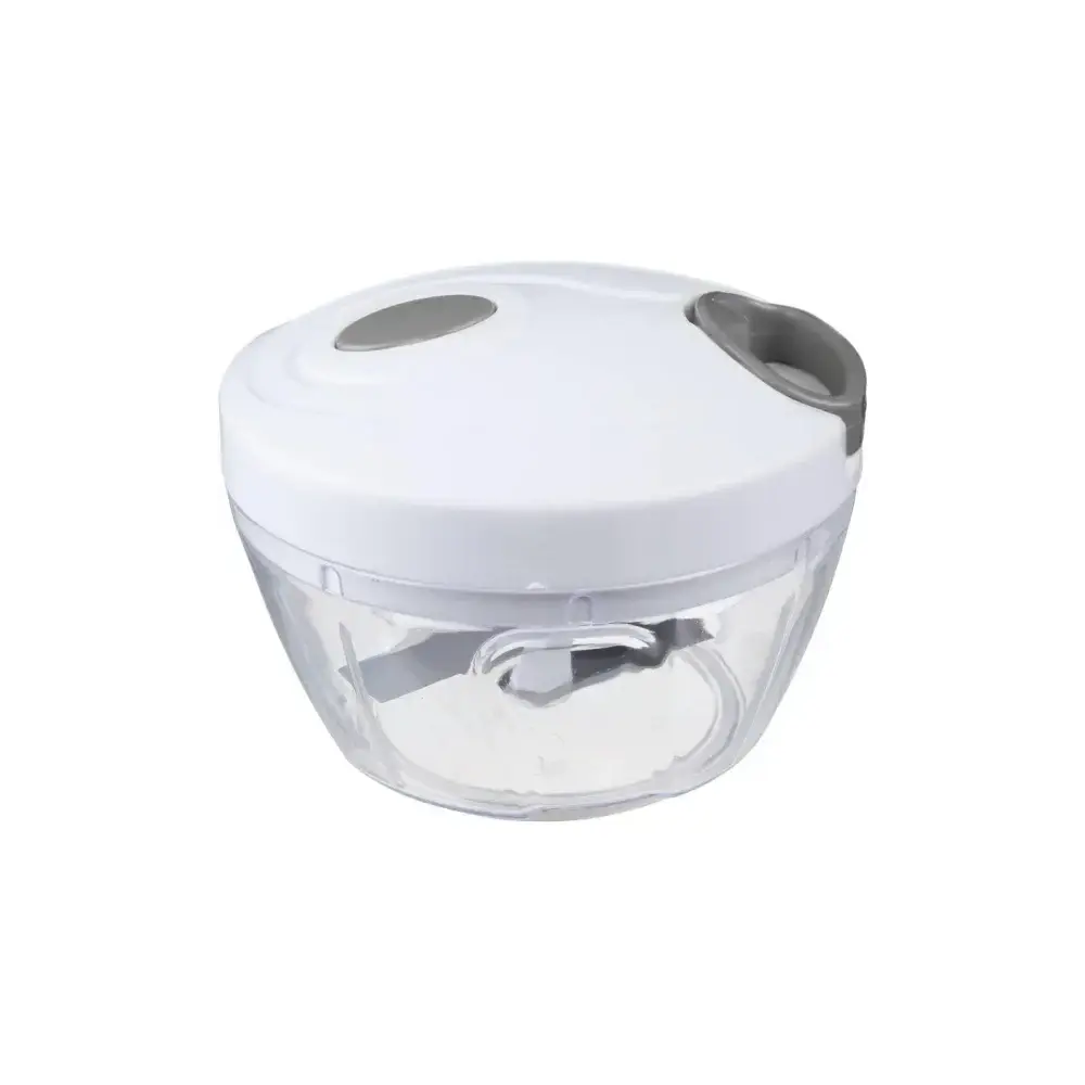 Mini Tritatutto Manuale Gris 5FIVE Polistirene e lame in Acciaio Inox