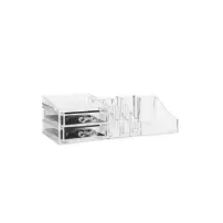 Portaoggetti Acrilico 31x9x15 cm Trasparente 2 Cassetti 5FIVE