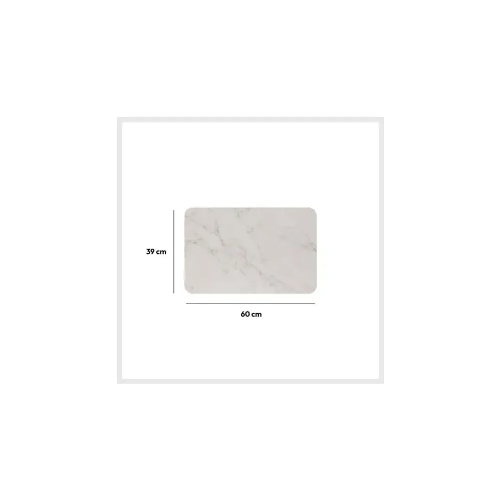 Lea Tappeto in Diatomite 39x60 cm Bianco – Asciugatura Rapida