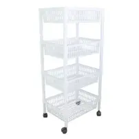Tontarelli Mito - Carrello 4 Ripiani in Polipropilene