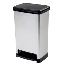 TONTARELLI Pattumiera a Pedale Moda Elite 50L – Argento