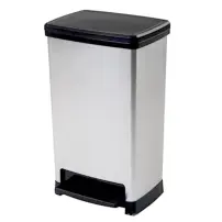 TONTARELLI Pattumiera a Pedale Moda Elite 50L – Argento