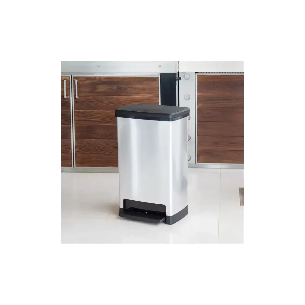 TONTARELLI Pattumiera a Pedale Moda Elite 50L – Argento