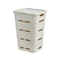 TONTARELLI Portabiancheria Maya 45L plastica resistente beige