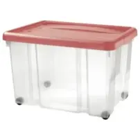 TONTARELLI Puzzle Unibox Rosso – Contenitore plastica 60×40×38 cm
