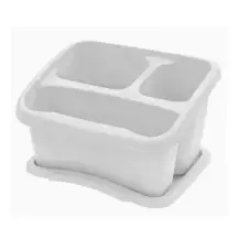 TONTARELLI Scolaposate da lavello bianco 24x19 cm – 3 scomparti