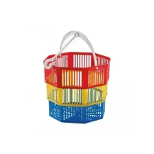 Tontarelli Cestotto Rondella in plastica 19x17 cm – con maniglia