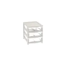 Tontarelli Cassettiera 3 Cassette Bianco in Plastica