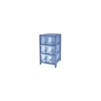 Cassettiera Tontarelli Bambù 3 Cassetti Celeste 36x34x60 cm