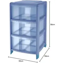 Cassettiera Tontarelli Bamb&ugrave; 3 Cassetti Celeste 36x34x60 cm
