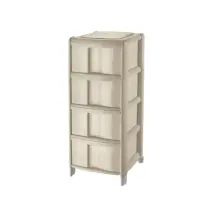 Tontarelli Cassettiera Bambù Medium 4 Cassetti Alti