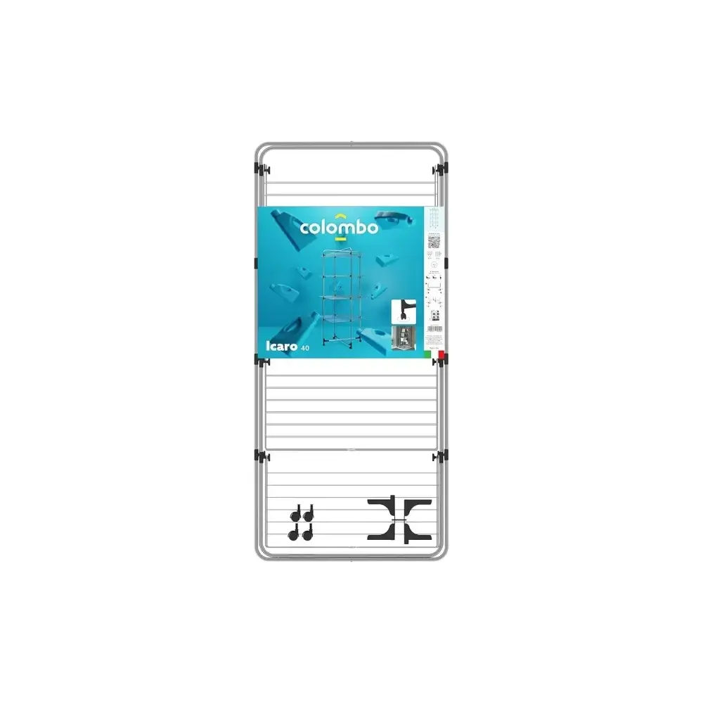Stendibiancheria Torre Colombo ST194/4 Silver 4 Piani 40m
