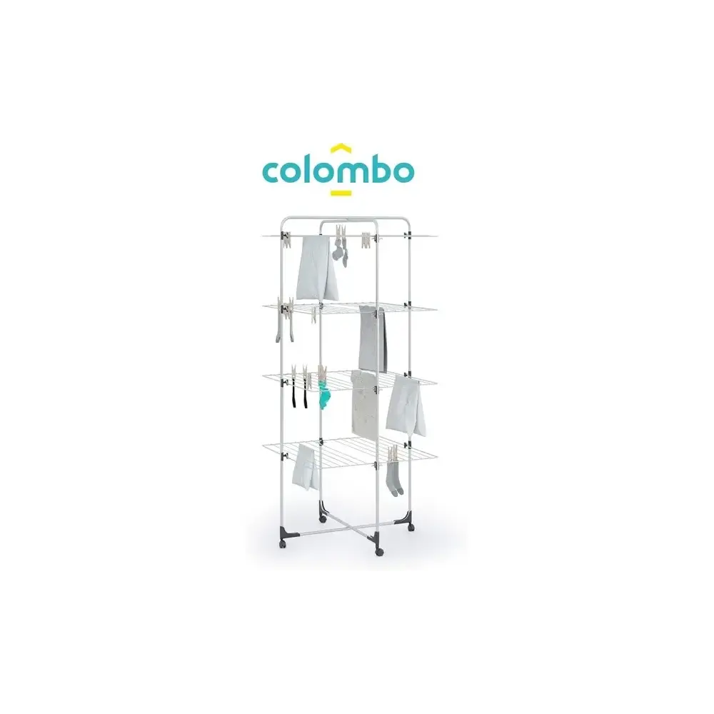 Stendibiancheria Torre Colombo ST194/4 Silver 4 Piani 40m