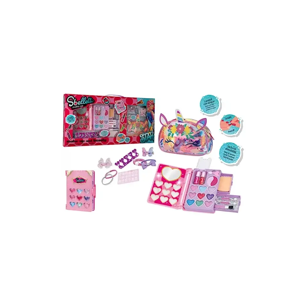 Set Makeup E Beauty Sbelletti Globo con Borsellino per Bambine
