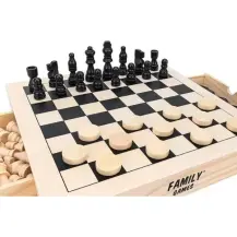 Set Giochi Da Tavolo In Legno 3 in 1 Globo - Legno
