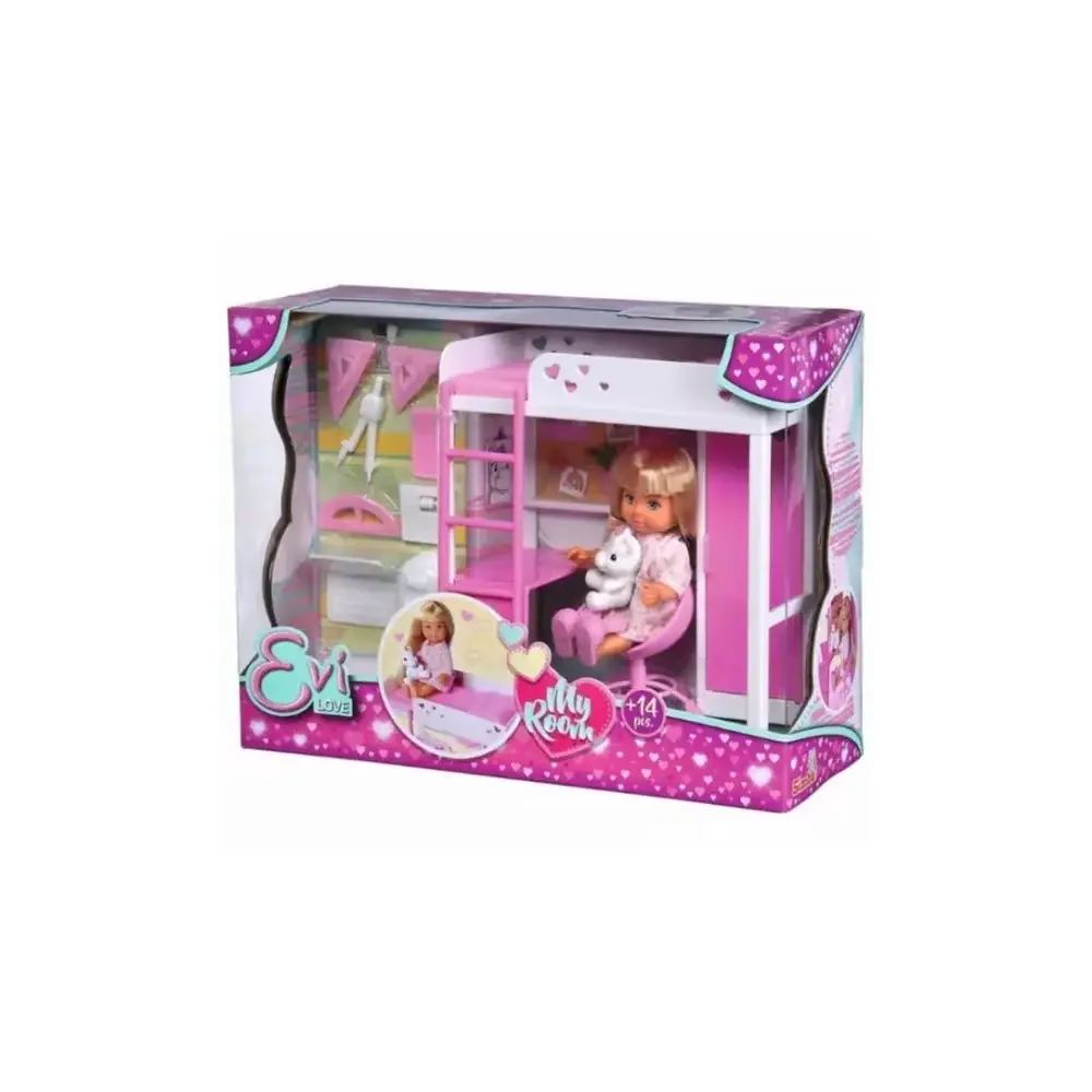Simba Evi Playset Cameretta – bambola 12 cm, età 3+