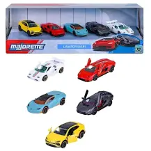 Majorette Set 5 Auto Lamborghini in metallo scala 1:64 – 5 pezzi